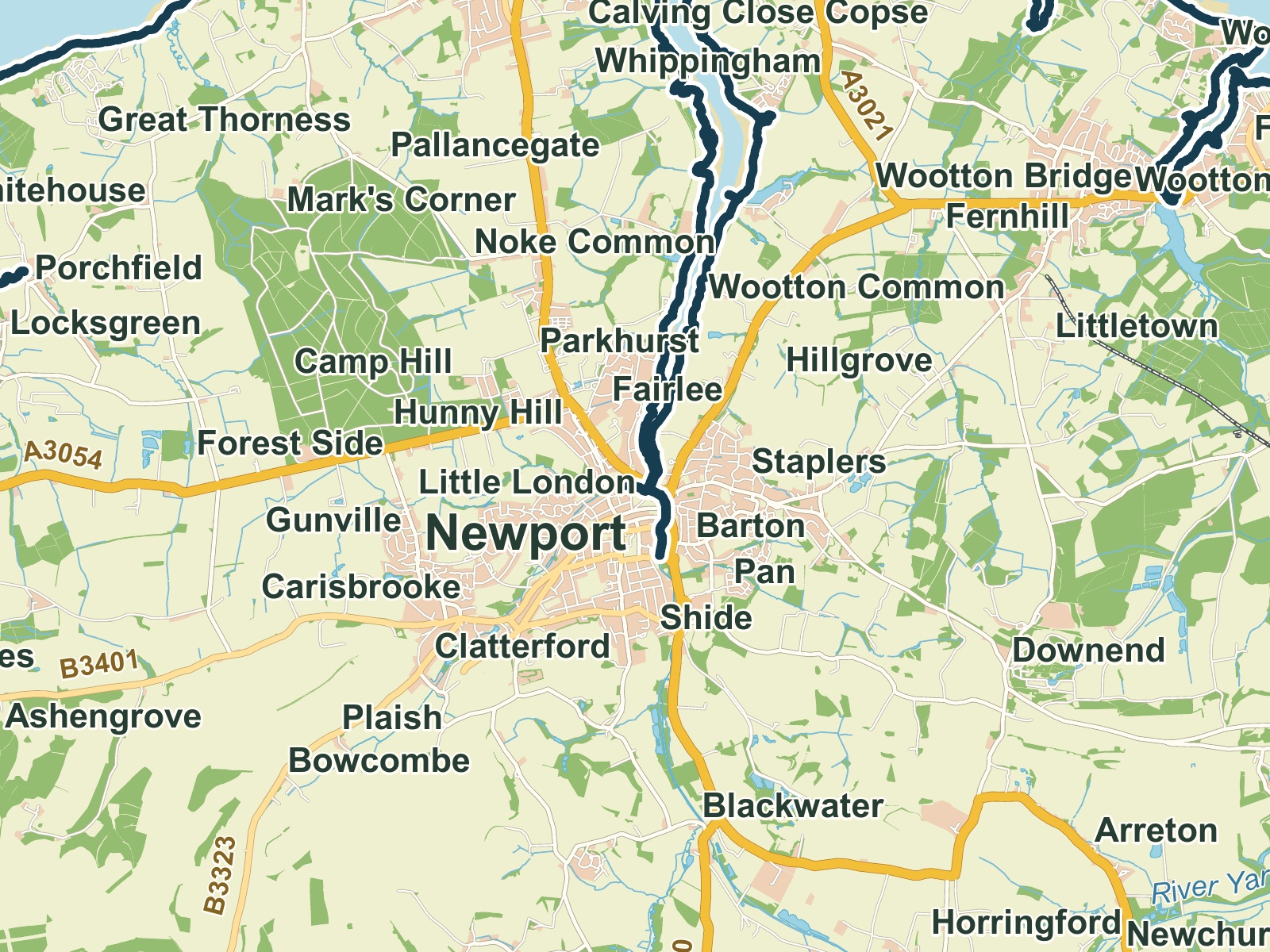 Isle of Wight · County boundary — detail sample