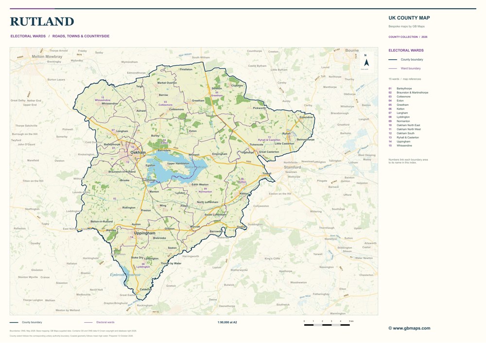Rutland · Electoral wards — full map sample